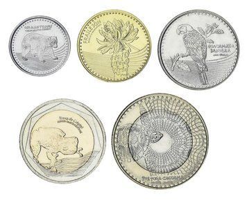 Набір монет Колумбія набір із 5 монет 2023-2024 UNC Тварини 50, 100, 200, 500, 1000 песо М24076 фото