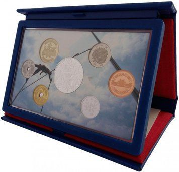 Japan set of 7 coins 2007 "Athletics" Proof 1, 5, 10, 50, 100, 500 yen, commemorative medal