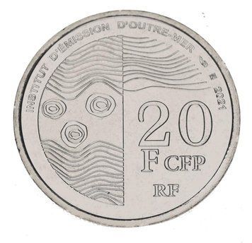 Монета Французька Полінезія 20 франків 2021 UNC Таїті М16908 фото