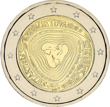 Lithuania 2 Euro 2019 Bimetal UNC Lithuanian Folk Songs Sutartinez