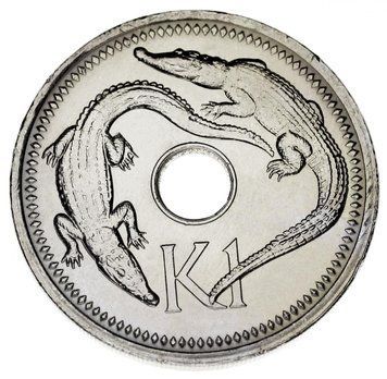 Папуа-Нова Гвінея 1 кіна 1996 AU-UNC Крокодили М14011 фото