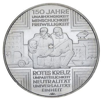Монета Німеччина 10 євро 2013 UNC 150 років Червоному Хресту М08654 фото