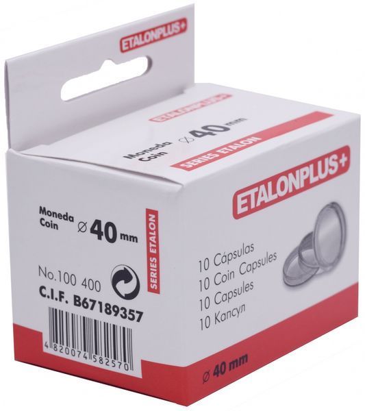 Capsules for coins 40 mm.&nbsp;(10 pieces) Etalonplus
