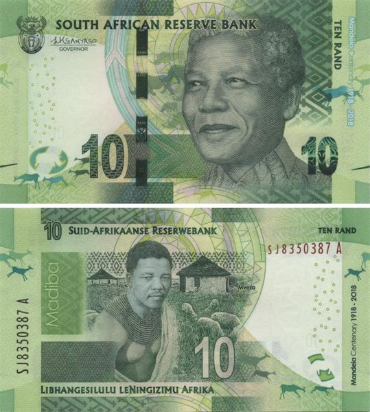 South Africa 10 rand 2018 UNC Commemorative Nelson Mandela (P143)