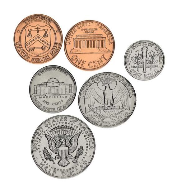 Набір монет США набір з 6 монет 1989 UNC D 1, 5, 10, 25, 50 центів, медаль М13110 фото