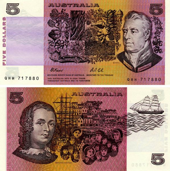 Australia 5 dollars 1974-1991 UNC (P44g)