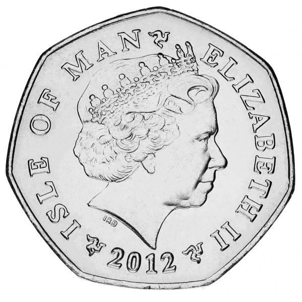 Isle of Man 50 pence 2012 UNC Milner Tower