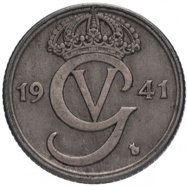 Швеция 25 эре 1941 VF (KM#798) М08891 фото
