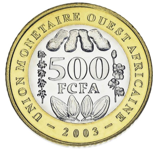 Західна Африка 500 франків 2003 Біметал UNC М19067 фото