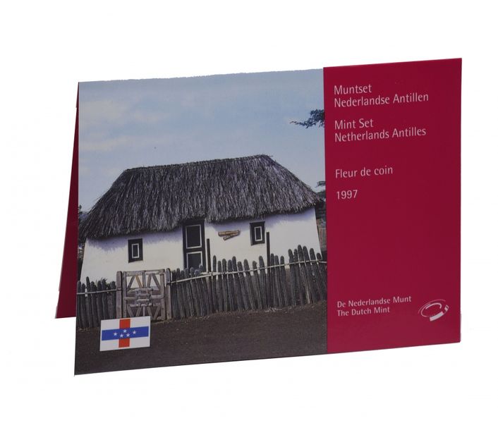 Нідерландські Антильські острови набір з 8 монет 1997 UNC 1, 5, 10, 25, 50 центів, 1, 2,5 гульдена плюс жетон М14728 фото
