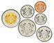 Coins set Ghana set of 6 coins 2007-2016 UNC 1, 5, 10, 20, 50 pesevah, 1 cedi