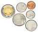 Coins set Ghana set of 6 coins 2007-2016 UNC 1, 5, 10, 20, 50 pesevah, 1 cedi