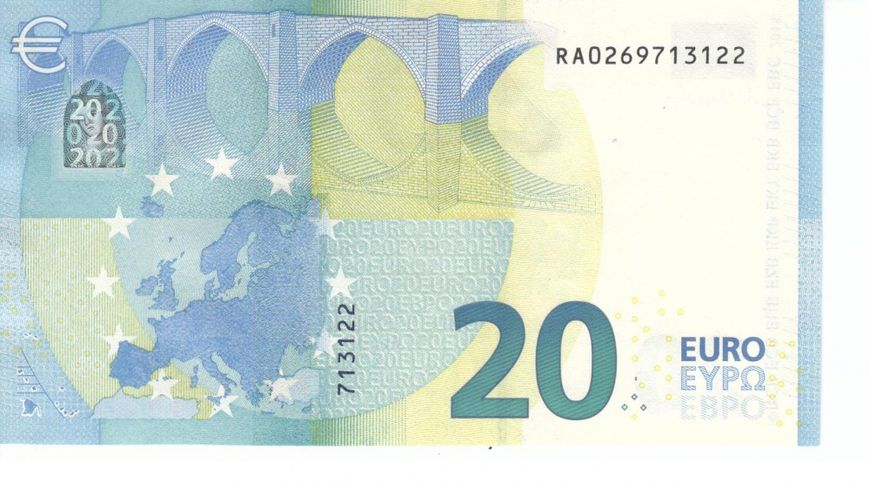 Німеччина 20 євро 2015 RA R002 UNC Б06781 фото