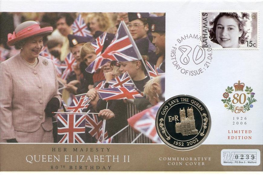 Ascension Island 50p 2002 UNC 80th Anniversary of Queen Elizabeth II Souvenir (KM # 15)