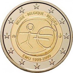 Belgium 2 euro 2009 "10 years of the union" UNC (KM # 282)