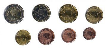 Естонія набір монет Євро 2011 UNC (8 штук) М06363 фото