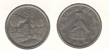 Zimbabwe 1 dollar 1980 VF (KM # 6)