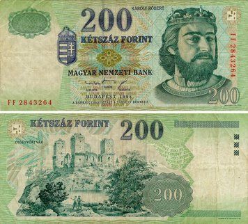 Банкнота Угорщина 200 форинтів 1998 F-VF (P178a) Б23586 фото