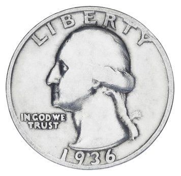 Монета США 25 центів (квотер) 1936 Срібло F-VF (Ag 900, 6.25 г) М19912 фото