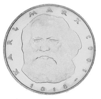 Монета Німеччина 5 марок 1983 VF-AU Карл Маркс М14810 фото