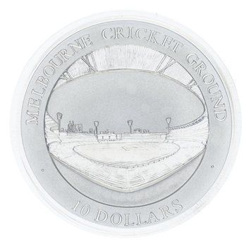 Монета Австралия 10 долларов 1998 Серебро UNC Мельбурн Крикет Граунд (Ag 999, 20,77 грамм) М23920 фото