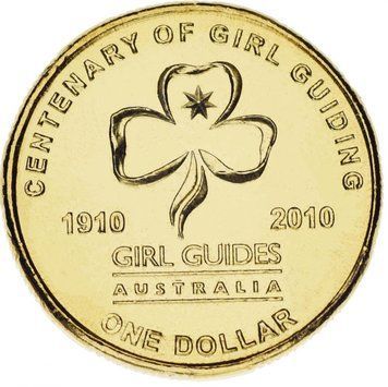 Coin Australia 1 dollar 2010 UNC National Organization of Guides in Australia