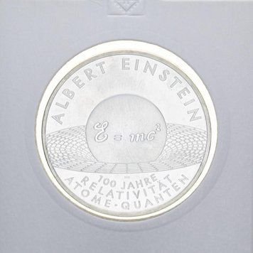 Монета Німеччина 10 євро 2005 &laquo;Альберт Ейнштейн&raquo; Срібло UNC М10894 фото