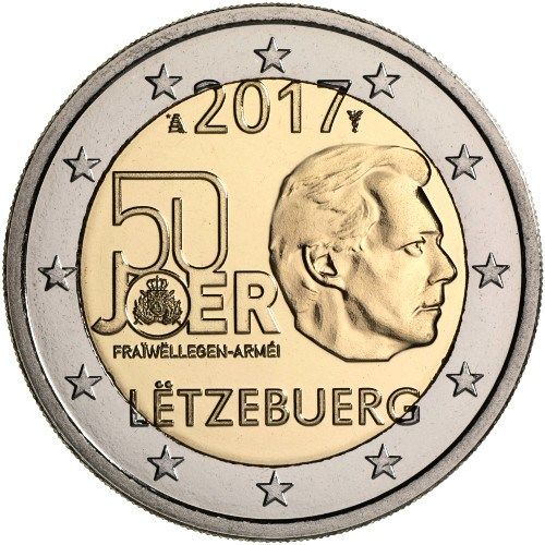 Luxembourg 2 euro 2017 "Military Service" UNC