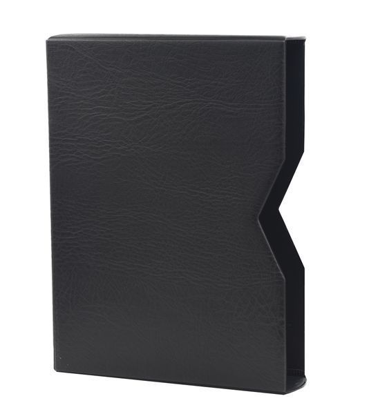 Case for stamp album (classer) for 64 pages (32 black sheets) PREMIUM Leather black Leuchtturm