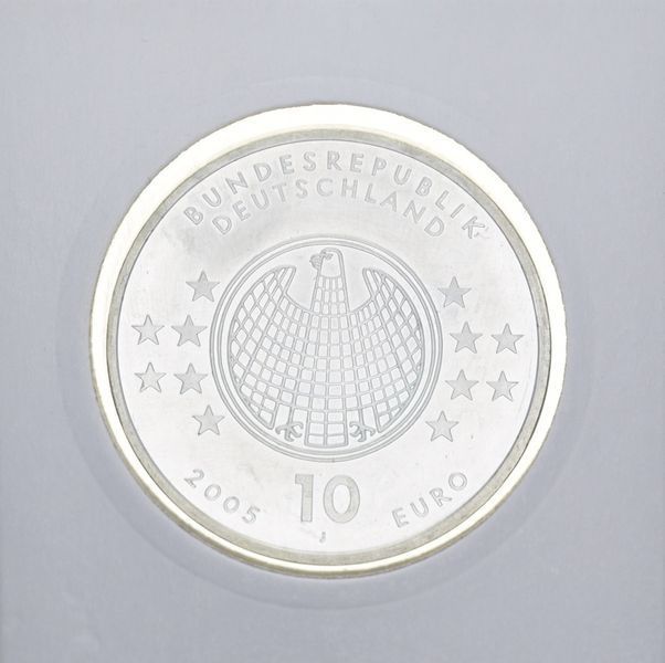 Монета Німеччина 10 євро 2005 &laquo;Альберт Ейнштейн&raquo; Срібло UNC М10894 фото