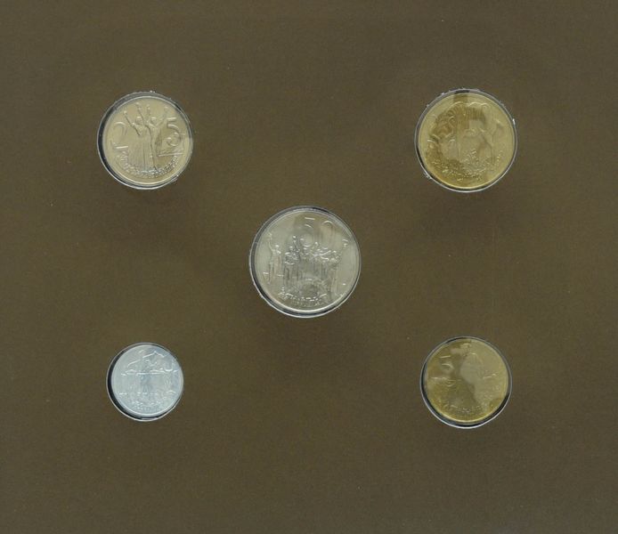 Ethiopia Set of coins UNC 1, 5, 10, 25, 50 cents and 1 mark Booklet