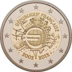 France 2 euro 2012 "10 years of the euro" UNC (KM # 1846)