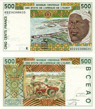Banknote West Africa 500 francs 2002 UNC K Senegal (P710Km) Б24502 photo