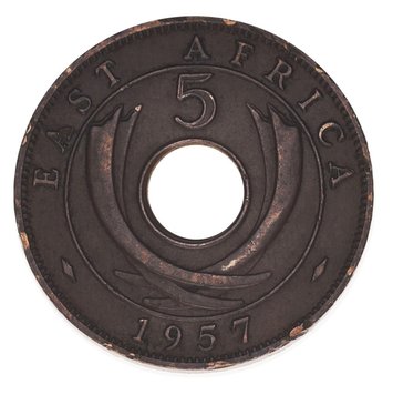 East Africa 5 cents 1957-1964 VF-AU