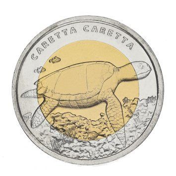 Монета Турция 1 лира 2009 Биметалл &laquo;Фауна Турции - Черепаха&raquo; UNC М16073 фото