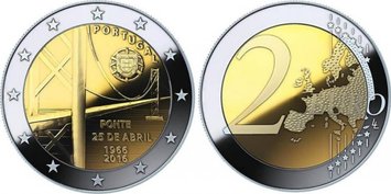 Portugal 2 Euro 2016 "Bridge" UNC