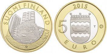 Монета Фінляндія 5 євро 2015 &laquo;Їжак&raquo; UNC (KM#239) М03015 фото