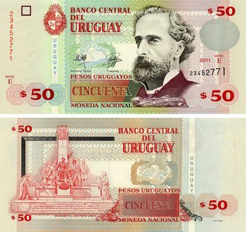 Uruguay 50 pesos 2011 UNC (P87b)