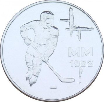 Монета Фінляндія 50 марок 1982 &laquo;Хокей&raquo; Срібло AU-UNC (KM#60) М09561 фото