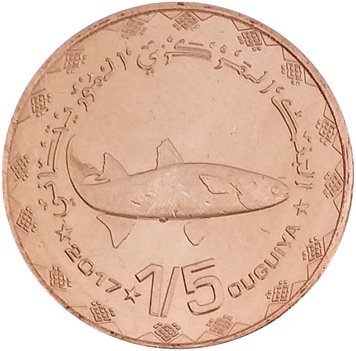 Mauritania 1/5 ouguii 2017 UNC