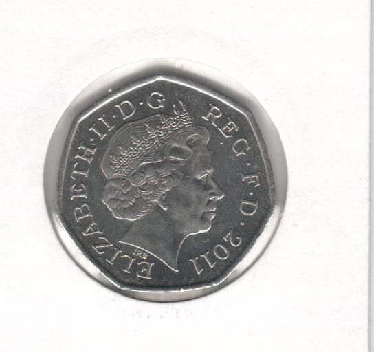 Coin United Kingdom 50 pence 2011 F-VF XXX Summer Olympic Games 2012 in London - Fencing М07255 photo
