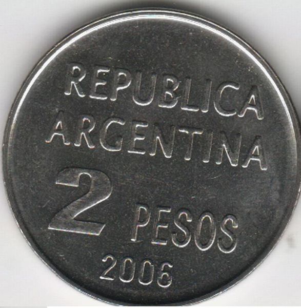 Аргентина 2 песо 2006 «Пам'ять, правда, справедливість» UNC (KM#161.1) М04358 фото