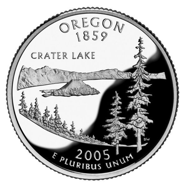 Монета США 25 центів (квотер) 2005 D &laquo;Штати і території - Орегон&raquo; UNC (KM#372) М01899 фото
