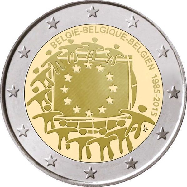 Belgium 2 euro 2015 "European flag" UNC