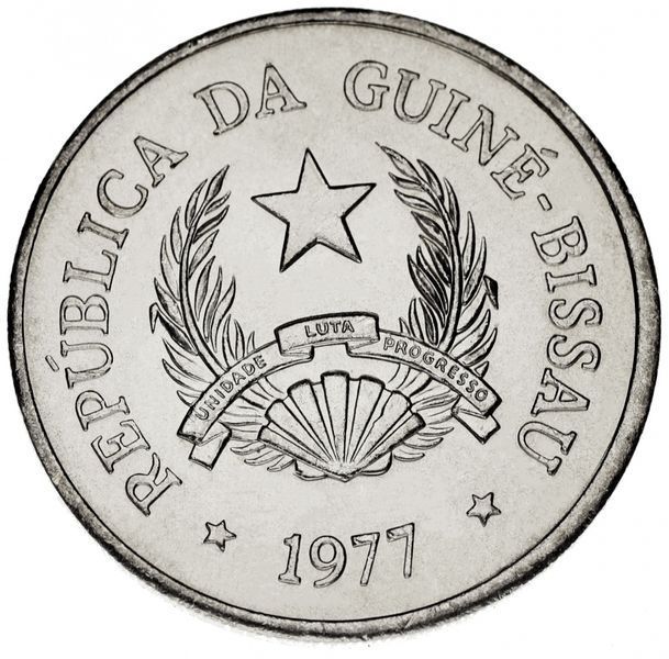 Набір монет Гвінея-Бісау набір з 4 монет 1977 AU-UNC 50 сентаво, 1, 2,5, 5 песо М14198 фото
