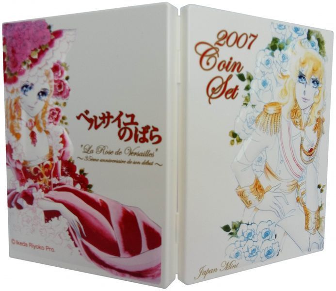 Coins set Japan set of 6 coins 2007 "Rose of Versailles" UNC 1, 5, 10, 50, 100, 500 yen