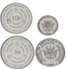 Burundi set of 4 coins 1980-2011 UNC 1, 5, 10, 50 francs