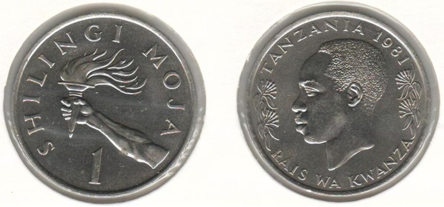 Tanzania 1 shilling 1981 VF (KM # 4)