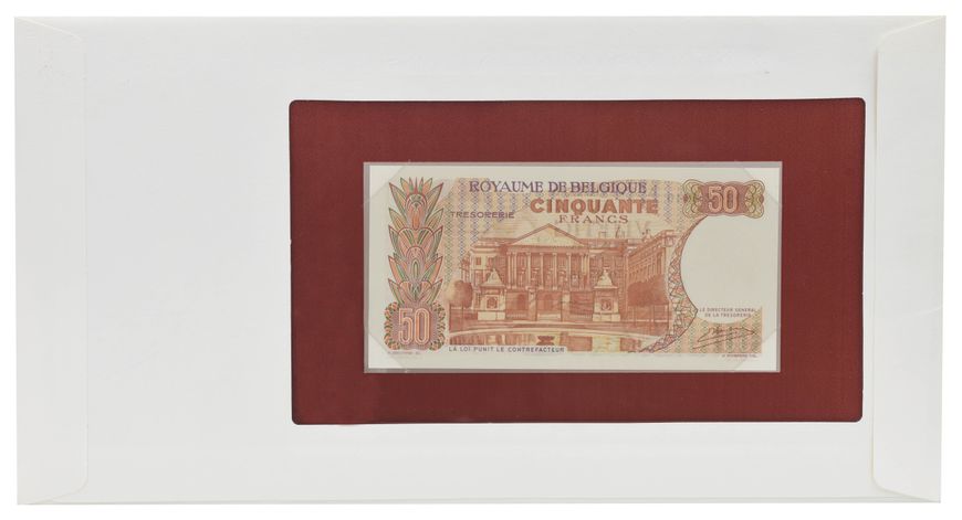 Бельгия 50 франков 1966 UNC в конверте (P139) Б19999 фото