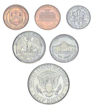 Набор монет США набор из 6 монет 1993 UNC P 1, 5, 10, 25, 50 центов, медаль М25423 фото